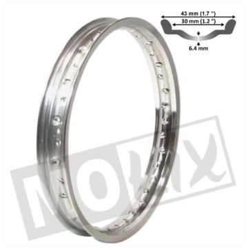 FELGE UNI 1,20-19 3,00 mm WM (36 Speichen) CHROM