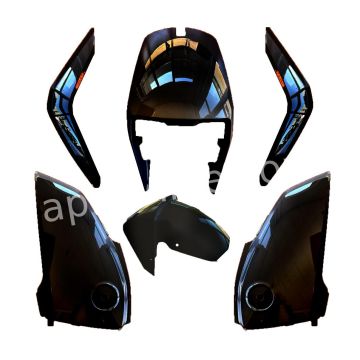 Verkleidung Set Super Soco Cux Glänzendes schwarzes, 6-teilig