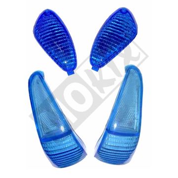 Blinklichtglas Gilera Runner Set blau -86458