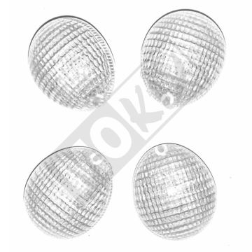 Blinkerglas-Set Peugeot Ludix transparent vorne-hinten 4-teilig