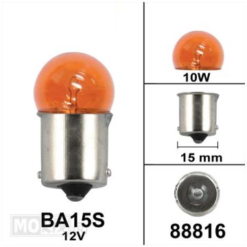 Glühlampe R10W BA15S 12V 10W orange-88816
