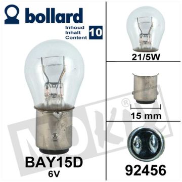 Glühlampe 6V 21/5W BAY15D 10 Stück