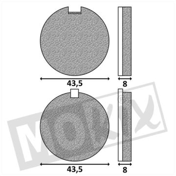Bremsbelagsatz Kreidler RMC/S 44x6,4/10mm