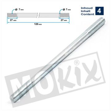 Zylinderbolzen Vespa/Tomos/Peugeot m7x120 (4 Stk)