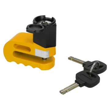 Bremsscheibenschloss kompakt 5,5 mm Dicke gelb MKX