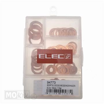 SORTIE BOX MESSINGRINGE 6,T/16mm 110 Stück