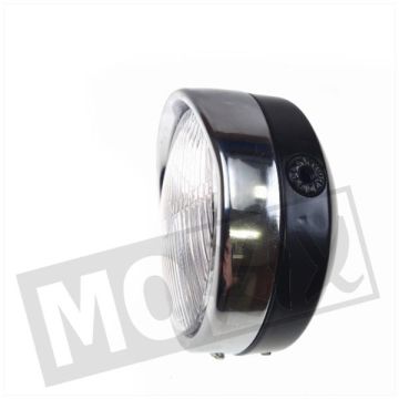 SCHEINWERFER UNI ROUND 14cm + SCHALTER SCHWARZ/CHROM