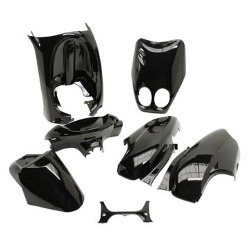 Verkleidung Set Yamaha Neo's/MBK Ovetto 2002-2007 glänzendes schwarzes Dressset 7-tlg