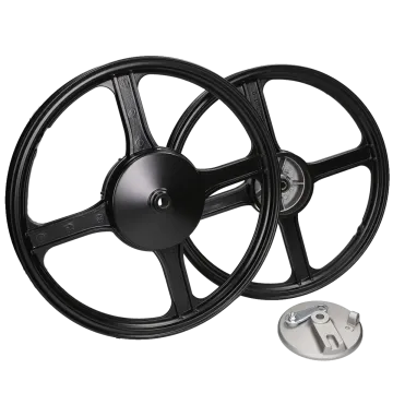 Piaggio Bravo/Ciao/Si 16x1,35 schwarzes Aluminium-Sternrad inklusive Vorderbremsankerplatte