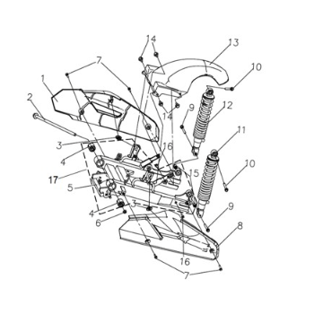 RR. Kissen - RR. Gabel - RR. Mudguard Sym E-Fiddle
