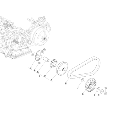Riemenscheibe Piaggio Medley 125 ABS E5 2021-2022 (EMEA)
