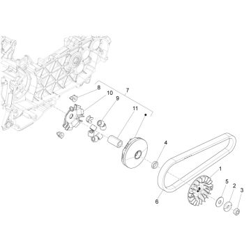 Piaggio Liberty 125 4-Takt 3V IE ABS-Antriebsscheibe (IGET Euro 5)