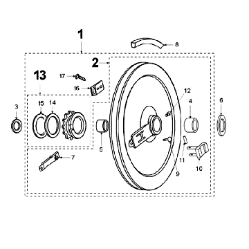 Antriebsscheibe Peugeot Vogue Schwarz