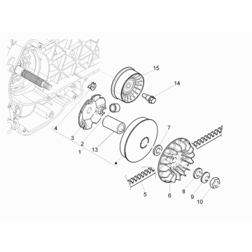 Antriebsrolle Piaggio MP3 300LT Sport 2009-2014