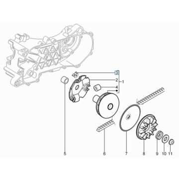 Variomatik Keilriemen Piaggio Typhoon 50 2-Takt Euro 3 2011