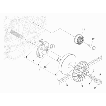 Antriebsscheibe Vespa GTS 300 dh 2008-2016 (mit und ohne ABS)