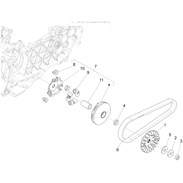 Antriebsrolle Vespa Sprint 125 4T 3V IE ABS