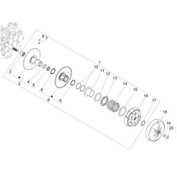 Vespa GTS 125 4-Takt IE ABS Euro4 2016-2018 Kupplung