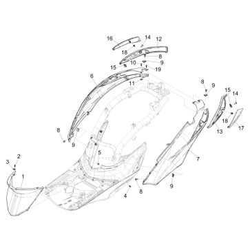 Seitenverkleidungen - Spoiler Piaggio Liberty 125 4-Takt 3V IE ABS (IGET Euro 5)