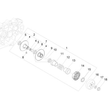 Riemenscheibe mit Antrieb Piaggio MP3 300 ie E4 LT BUSINESS - SPORT NOABS-ABS 2016 - 2018 (EMEA)