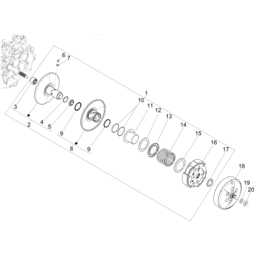 Antriebsriemenscheibe Piaggio Medley 150 4T IE ABS E4 2016-2020 (EMEA)