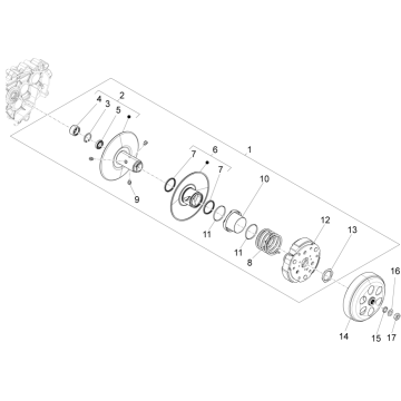 Angetriebene Riemenscheibe Vespa Sprint 125 4T 3V IE ABS