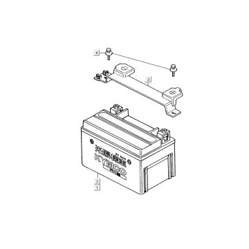 Batterie Kymco Maxxer 90 4T AC Schwarz