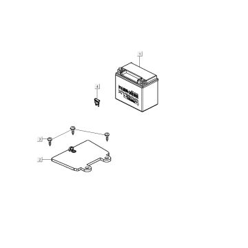Batterie Kymco G-Dink 50 2T AC DunkelGrau
