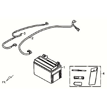 Batterie - Werkzeugsatz Sym Allo GT 50 4T AC Weiß Silber (WH-006 S882U)