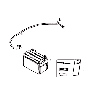 Batterie - Werkzeugsatz  Sym Fiddle 50 4T AC Weiß (WH-8018P)