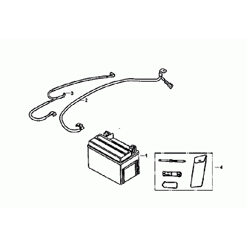 Batterie - Werkzeugsatz Sym Mio 50i 4T AC