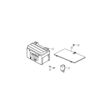 Batterie Kymco B&W 50 2T LC Silber
