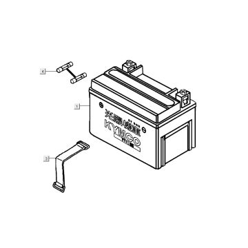 Batterie Kymco People S 50 4T AC Elektrischblau