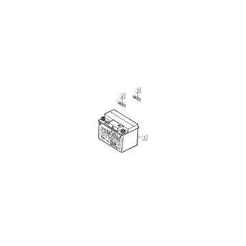 Batterie Kymco Super9 50 2T LC 2000-2002 Mattschwarz-Silber