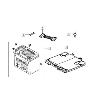 Batterie Kymco Yup 50 2T AC Blau