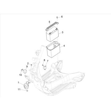 Batterie Vespa Sprint 125 4 T 3 V IE ABS E5 2021 (EMEA)