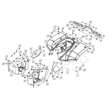 Hintere Abdeckungen Kymco MXU 300R