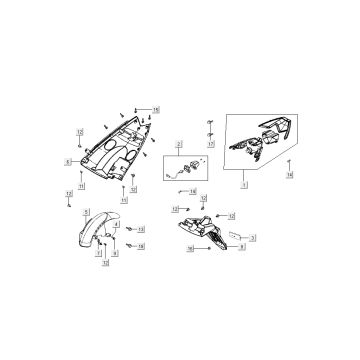 Rücklicht-Abdeckungen Kymco Super 8 4-Takt (2007-2009) orange