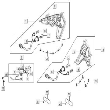 Rücklicht Kymco MXU 500