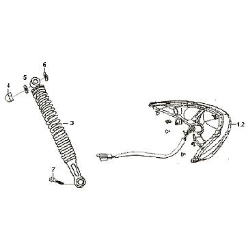 Rucklicht - Teleskophinweise Sym Symphony (BK5560) schwarz