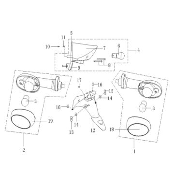 Rücklicht Generic Cracker schwarz 2010 2-Takt