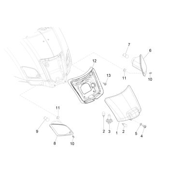 Rücklicht Vespa GTS 125 4-Takt IE ABS Euro4 2016-2018