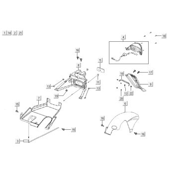 Rücklicht Kymco Agility 12' 4-Takt silber