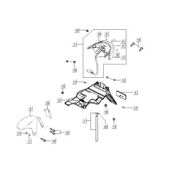 Rücklicht Kymco Vitality 2t AC Sport Stream
