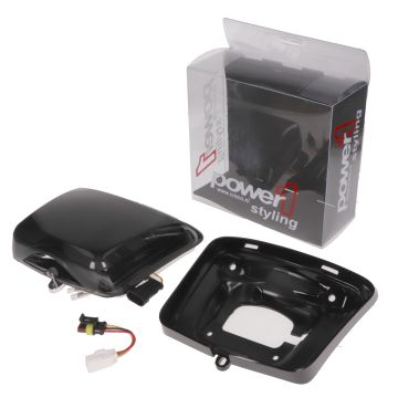 Rücklicht LED komplett Tube/Rücklichtrahmen schwarz glänzend -Power 1- Vespa GTS/GTV 125-250-300/GTS Super alle