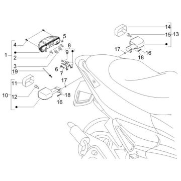 Rücklichter - Blinker Gilera Runner 200cc VXR 4-Takt 2006
