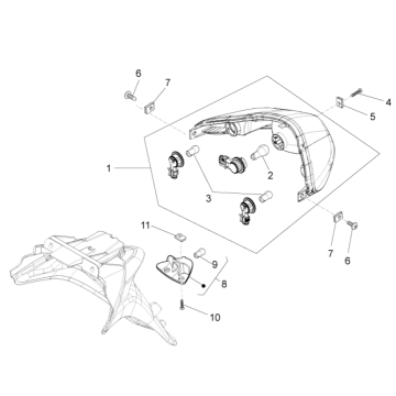 Piaggio Fly 125 4-Takt 3V IE E3 Rückleuchten