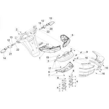 Rücklichter - Piaggio MP3 350 Maxi Sport E4 ABS 2018-2020 (EMEA)