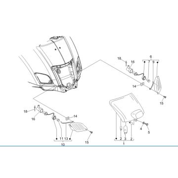 Rücklicht-Blinker Vespa GTV 250 4T 4V IE