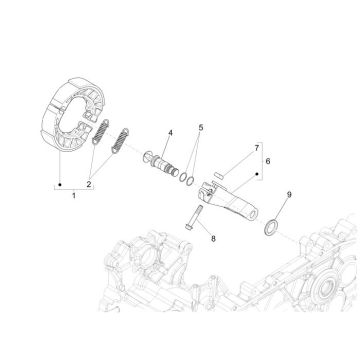 Hinterradbremse - Bremsbacken Vespa Sprint 50 2T AC
